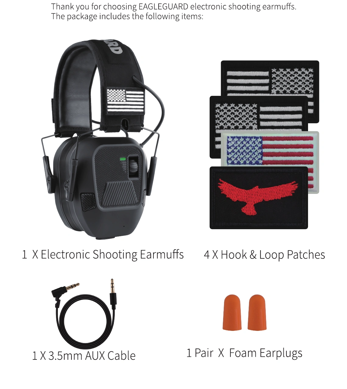 Package contents illustrated in the EG-007S guide
