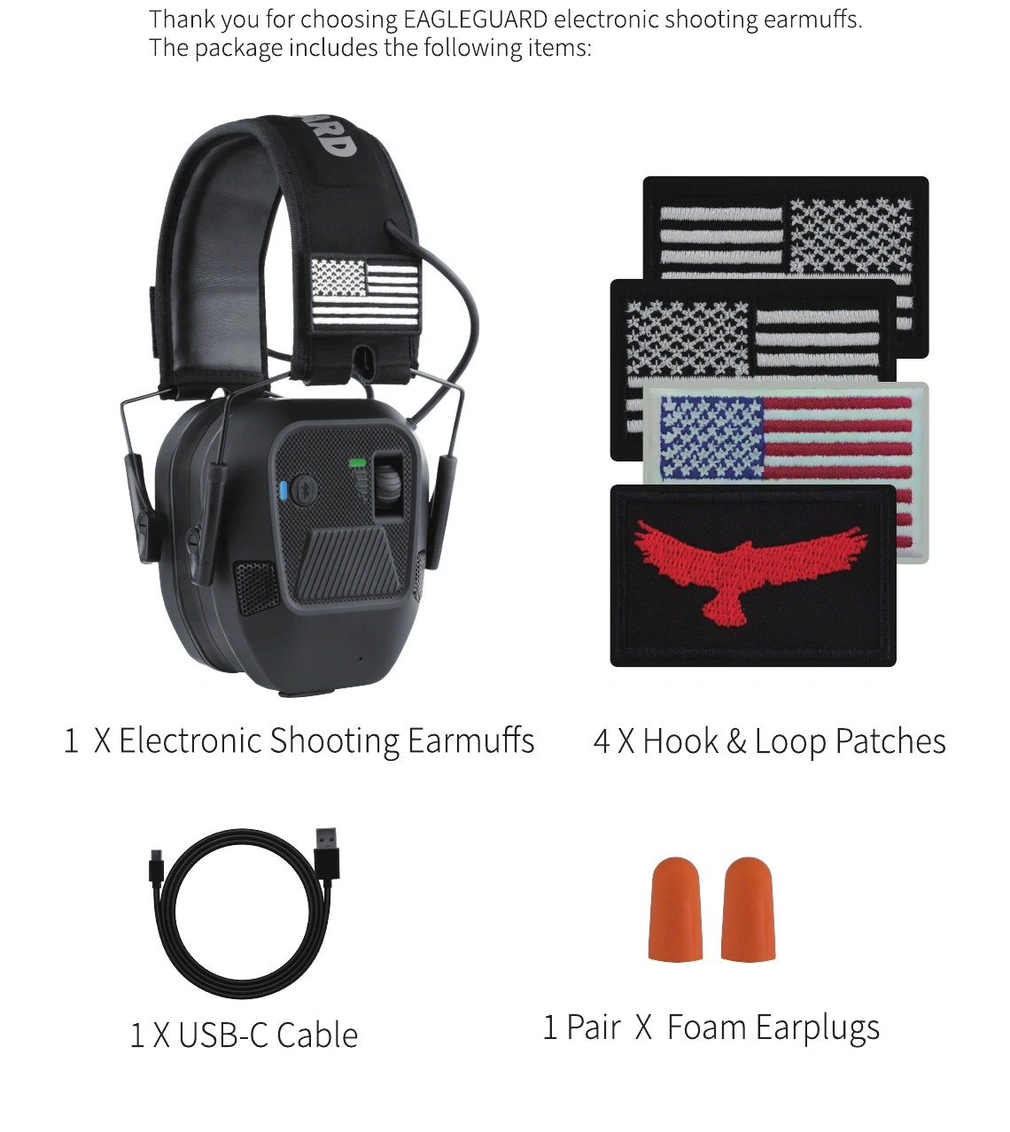Package contents illustrated in the EG-007Pro guide